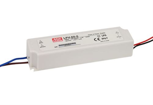 alimentation pour ruban led 24 volts 2.5a - 60w ip67