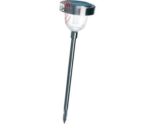 Lampe solaire de jardin avec détecteur de mouvements esotec ampoule led asinara 2 w blanc froid acier inoxydable 102096