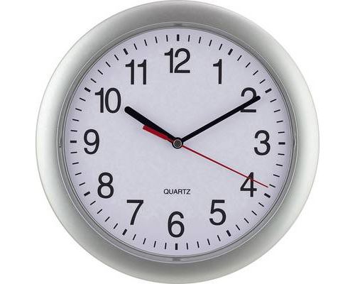 EuroTime Quarz-horloge murale argent
