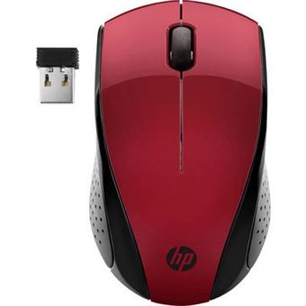 HP 220 - Souris - 3 boutons - sans fil - 2.4 GHz - récepteur sans fil USB - rouge - CTO - pour HP 24, 27; Pavilion 24, 27, 32, TP01 - 1