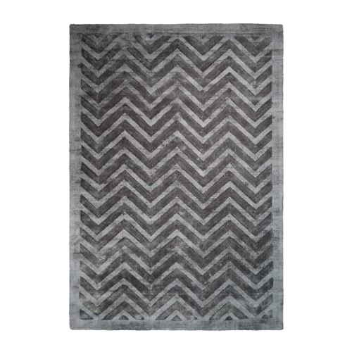 Paris Prix Gris Tapis Rayures À Poils Courts "Luxury Iv" 80 X 150 Cm