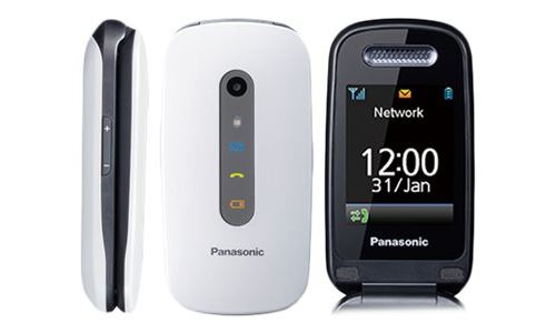Panasonic KX-TU456EX - Functionele telefoon - microSD slot - lcd-scherm - 240 x 320 pixels - rear camera 0,3 MP - wit