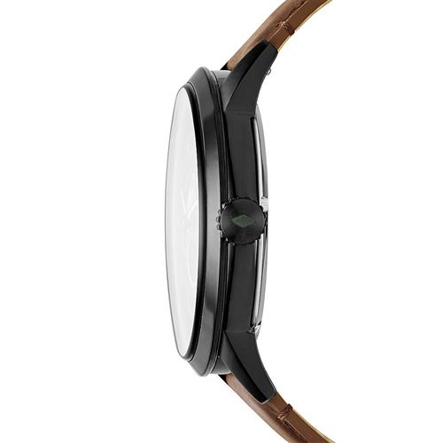 Montre townsman automatique discount en cuir brun