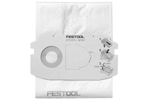 Paquet 5 sacs filtre SELFCLEAN SC FIS-CT MINI FESTOOL - Pour aspirateur CTL mini - 498410
