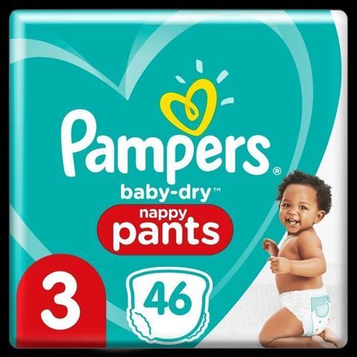 Pampers Baby-dry Pants Couches-culottes Taille 3, 46 Culottes