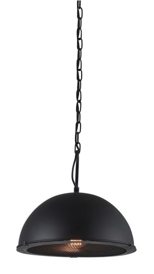 HOMEMANIA Lampe à Suspension Augustin - Lustre - pour plafond - Noir en Métal, 35 x 35 x 151 cm, 1 x E27, Max 40W