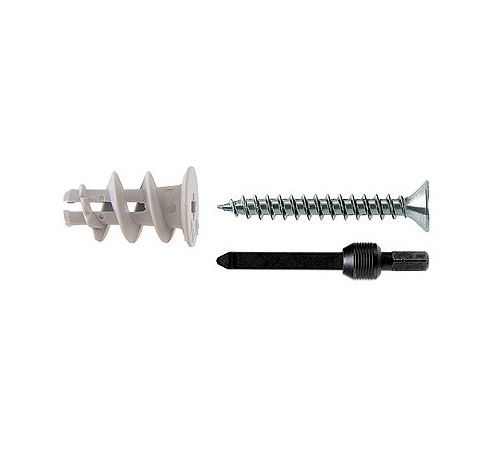 Boîte de 50 chevilles autoperceuse - Pour plaque de carton plâtre GK - Nylon - Avec vis