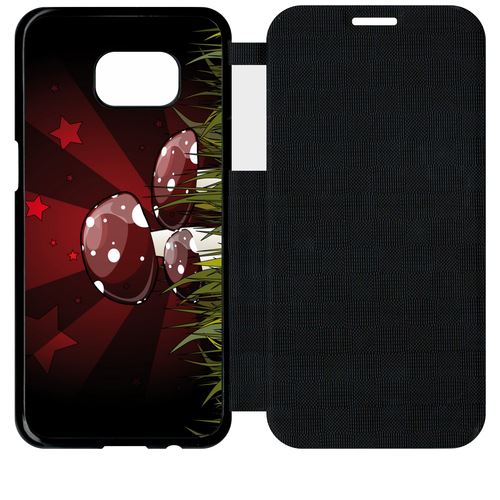 Etui À Rabat Flip Flap Samsung Galaxy S7 Edge Champignons Étoiles