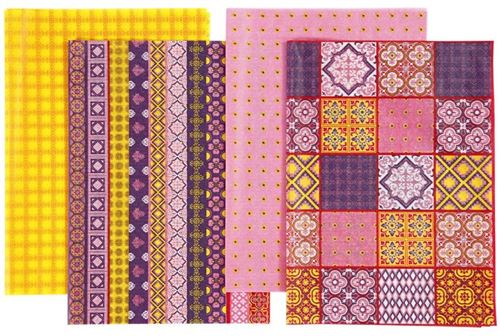 Creotime papier de découpage rose 25 x 35 cm 8 feuilles
