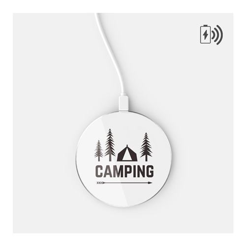 Chargeur sans fil à induction - blanc Camping Forever