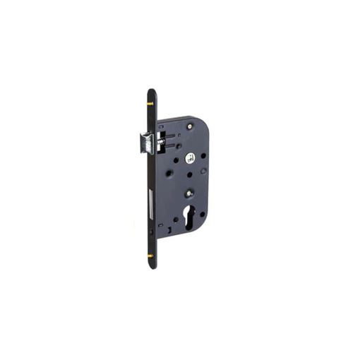 Serrure mono-point à encastrer avec trou cylindre et axe de 50 mm couleur noir Klose Besser