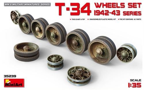 T-34 Wheels Set.1942-43 Series - 1:35e - Miniart