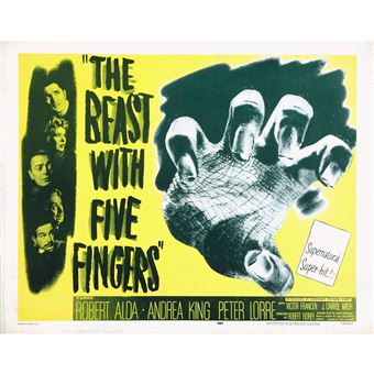 Fabulous Poster Affiche film beast with five fingers (30x40cm) - 1