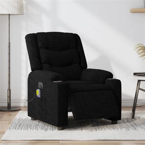 Vidaxl Noir Fauteuil De Massage - Tissu - Image 3