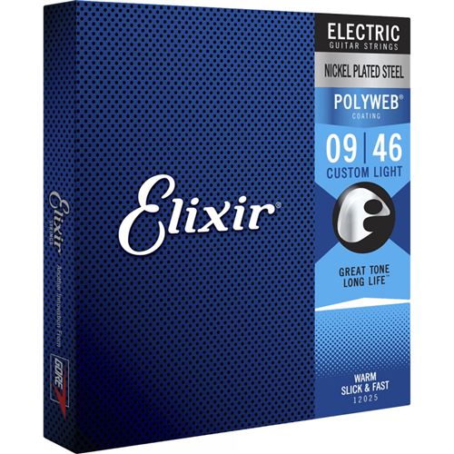 Non Communiqué Elixir 12025 - Jeu Cordes Électriques Polyweb Custom Light - 09-46