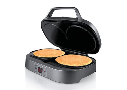 Appareil à Pancakes ou Crêpes 1600w : Cuire des pan-cakes dorés des deux  côtés