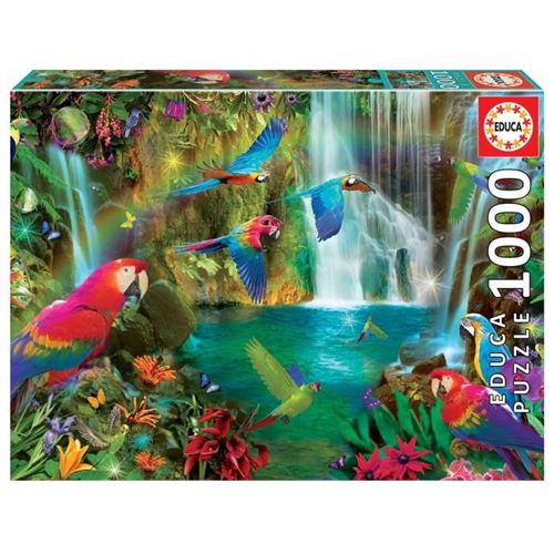 Puzzle Educa - Perroquets tropicaux, 1000 pièces