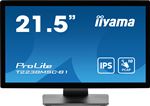 iiyama ProLite T2238MSC-B1 - Écran LED - 21.5" - écran tactile - 1920 x 1080 Full HD (1080p) - IPS - 600 cd/m² - 1000:1 - 5 ms - HDMI, DisplayPort - haut-parleurs - noir mat