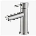 Robinet de salle de bain à poignée unique moderne, en acier inoxydable 304, mélangeur double eau chaude et froide Argent