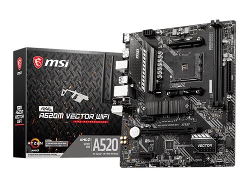 MSI Carte m&egrave;re  MAG A520M VECTOR WIFI - A520/AM4/mATX 
