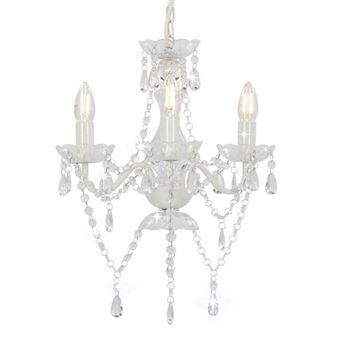 vidaXL Lustre avec Perles Rond Lampe Suspendue Plafonnier Luminaire Eclairage Intérieur Salon Salle de Séjour Chambre à 281596 - 1