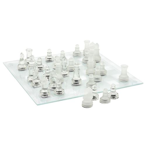 Non Communiqué Transparent Jeu D'echecs "Verre" 25Cm