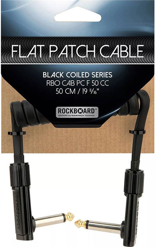 Câble pour pédales Rockboard Patch Plat Coil Noir 5 à 50 cm - Image 1