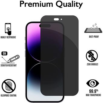2 Films de protection écran verre trempé Anti Espion (teinté) pour iPhone  14 Pro [Novago] - Protection d'écran pour smartphone - Achat & prix