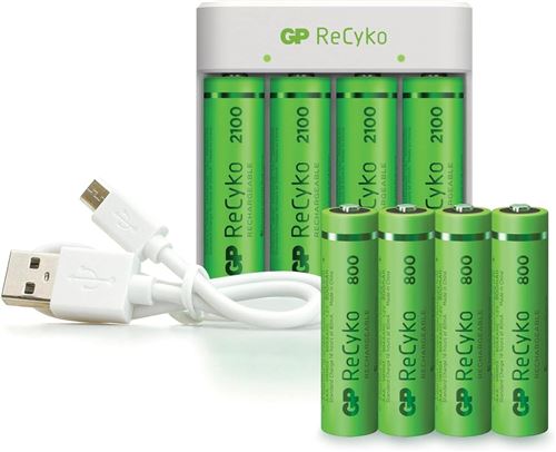 GP : Chargeur E411 avec 4 accumulateurs AA/AAA ReCyko