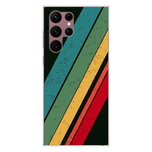 Coque en silicone imprimée compatible Samsung Galaxy S22 Ultra Grunge