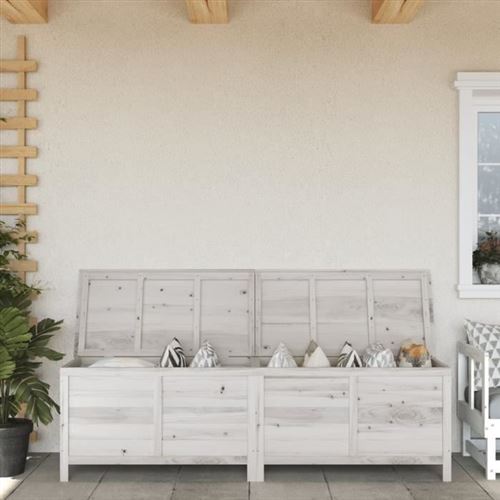 Non Communiqué Blanc Vidaxl Salon De Jardin Bois Massif