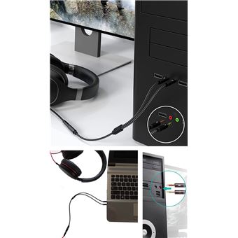 15% sur CABLING® Câble/Adaptateur pour Casque Gaming vers PS4 Noir -  Adaptateur et convertisseur - Achat & prix