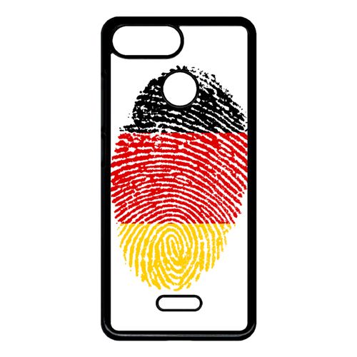 Coque My-Kase pour Redmi 6A - 62 empreinte digitale drapeau allemagne germany - Plastique Noir