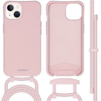 imoshion Coque de couleur avec cordon amovible pour  iPhone 13 - Rose - 1