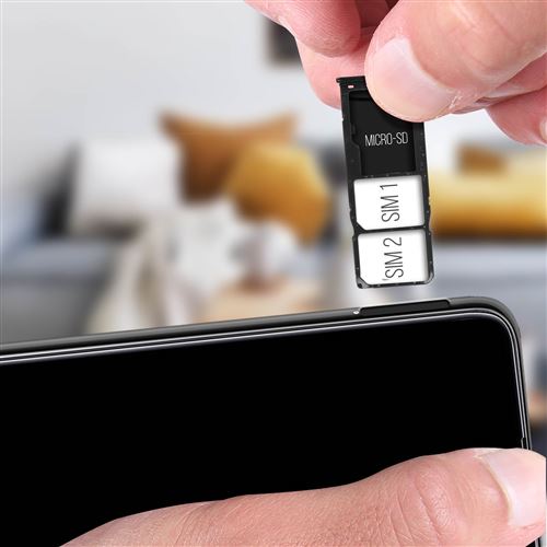Tiroir Carte SIM Pour Xiaomi Redmi Note 9T - Double SIM, Noir - Neuf Sous Emballage - Réf. A-013-08-12