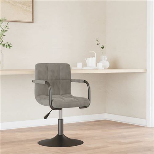 Vidaxl Gris Tabouret De Bar Velours - Image 3