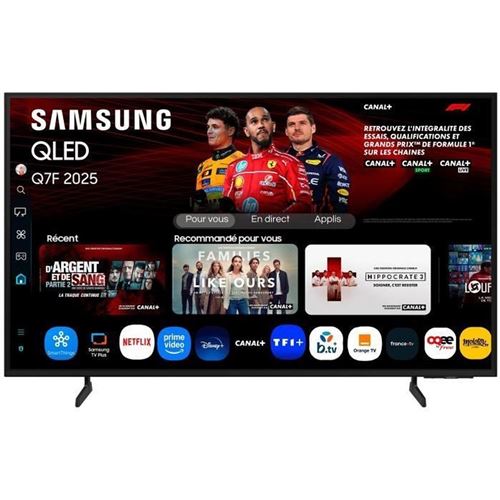 Téléviseur QLED 4K 75 pouces Samsung Q7F 2025 HDR10 Gaming Hub