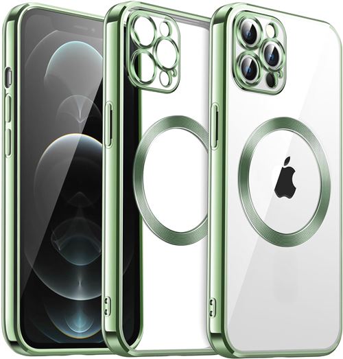 Coque Silicone Pour iPhone 15 Pro Max Couleur Vert Compatible Magsafe Little Boutik®