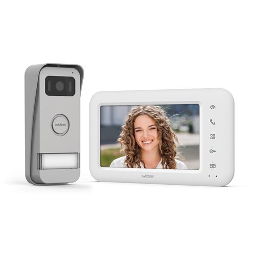 Avidsen ELIA Interphone vidéo filaire Set complet blanc, aluminium