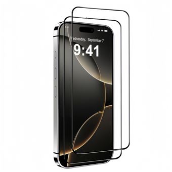 Lot de 2 Verres Trempés Intégrale Pour iPhone 16 Pro Max - Protection D'écran à Couverture Complète Anti-Rayures Antichoc - HQSELECTION® - 1