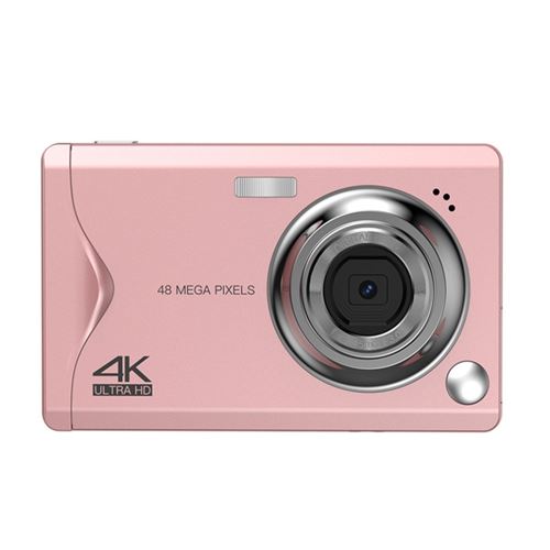  Brightake Appareil photo num&eacute;rique, capteur 48 m&eacute;gapixels, enregistrement vid&eacute;o Full HD 1080p, &eacute;cran 3 pouces, zoom num&eacute;rique 16x, portable, rose 