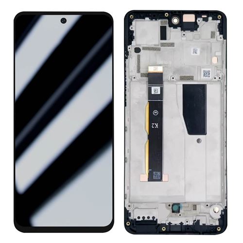 Bloc Complet pour Motorola G84 5G Écran LCD + Vitre Tactile et Châssis Relife Noir