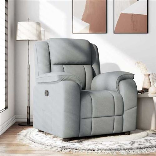 Non Communiqué Gris Vidaxl Fauteuil Réglable Tissu Clair