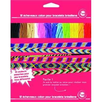 Pack de fils coton Bracelet brésilien - Couleurs Primaires et