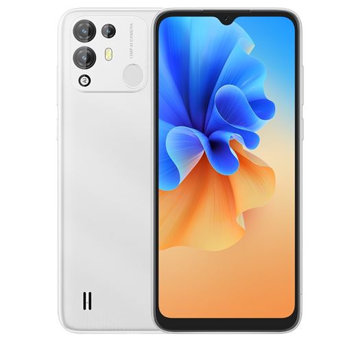 Smartphone Double SIM Ecran IPS 6,5 Android 11 Téléphone 4G 4GB+64GB Blanc YONIS