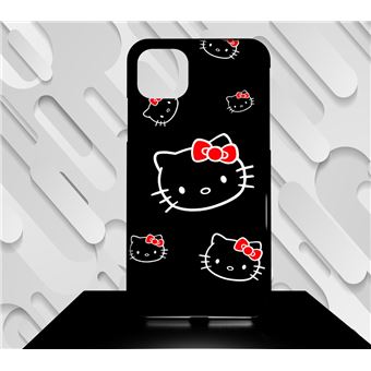 Coque Originale Compatible Avec IPhone 13 Mini Noire Avec Un Motif Hello Kitty Logo