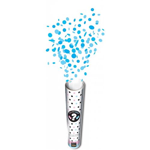 canon à confettis babyshower - bleu - P166123