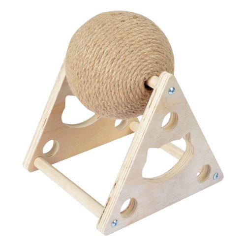 Meilleurs prix pour Griffoir Pour Chat Boule Rotative 20cm Naturel