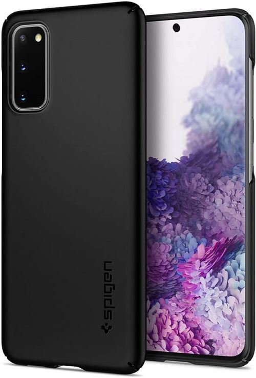 Spigen Thin Fit Series - Achterzijde behuizing voor mobiele telefoon - polycarbonaat - zwart - voor Samsung Galaxy S20, S20 5G