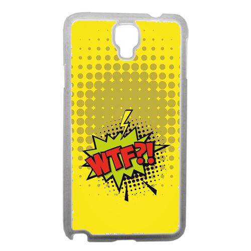 Coque Wtf Fond Jaune Compatible Samsung Note 3 Neo Transparent